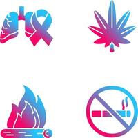 Cancer and Weed Icon vector