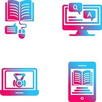 Online Learning and Faq Icon vector