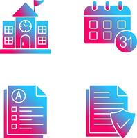 University Campus and Calendar Icon vector