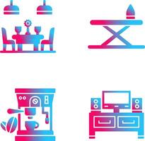 Iron Board and Table Icon vector