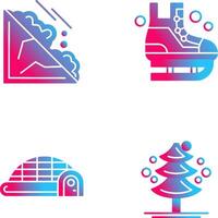 Avalanche and Ice Skating Icon vector