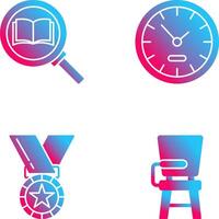 Search and ClockSnack and Money Icon vector