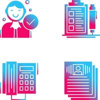 Hire and Check List Icon vector