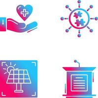 Puzzle and Care Icon vector