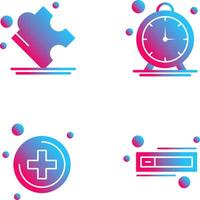 Puzzle and Stop Watch Icon vector