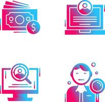 Money and CV Icon vector