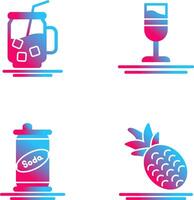 Iced Tea and Rainbow Drink Icon vector