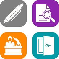 Pen and search Icon vector