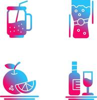 Cocktail and Pint Of Beer Icon vector