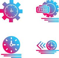 hora administración y hora administración icono vector