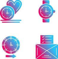 Love and Wrist Watch Icon vector