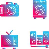 Digital Camera and Washing Icon vector