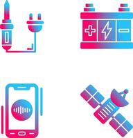 Soldering and Battery Icon vector