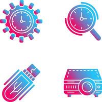 Direction and Magnifier Icon vector