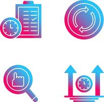 Time Planing and Loop Icon vector