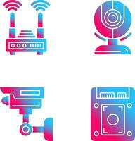 Router and Web Cam Icon vector