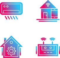 Air Conditioner and Home Automation Icon vector