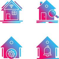 Search and Smart Home Icon vector