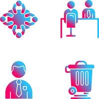 Staff Meeting and Employee Interview Icon vector