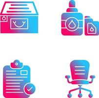 File Cabinet and Ink Cartridge Icon vector