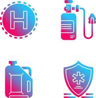 Helipad and Oxygen Icon vector
