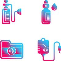 Oxygen and Dropper Icon vector