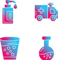 Hand Soap and Ambulance Icon vector