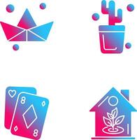 Origami and Cactus Icon vector