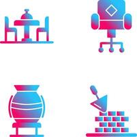 Chair and Dinning Table Icon vector