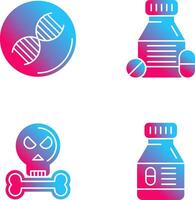 Dna and Tablets Icon vector