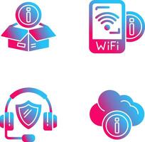 wifi signal and box Icon vector