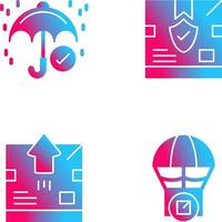 keep dry and delivery box Icon vector