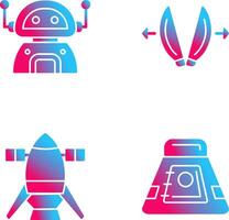 robot and playload Icon vector