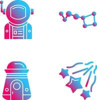 big dipper and astronaut Icon vector