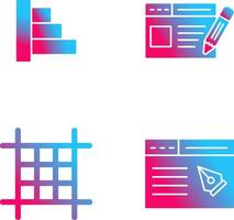 Object Alignment and Web Page Icon vector