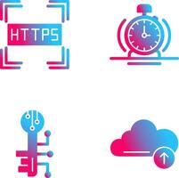 Https and Alarm Icon vector