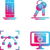 Mobile and key Icon vector