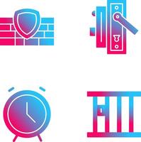 Firewall and Door Handle Icon vector