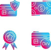 Card Protection and Dollar Icon vector