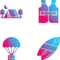 Tent and Life Icon vector