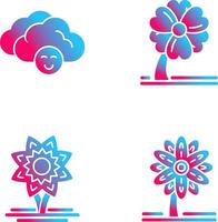 Cloudy and Clover Icon vector