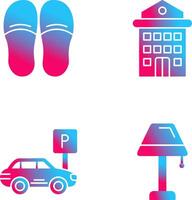 Slippers and Hotel Icon vector