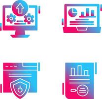 Upload and Dashboard Icon vector