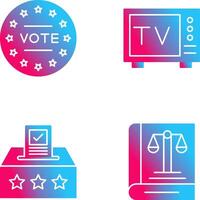 votar y televisión icono vector