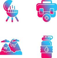 Bbq and First Aid Icon vector