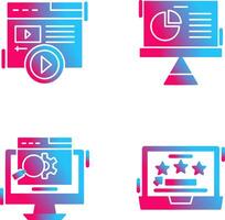 Content and Pie Chart Icon vector