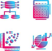 estructurado datos y calculadora icono vector