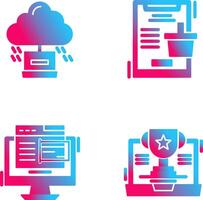 Cloud Computing and Online Shopping Icon vector