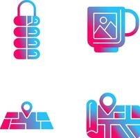 Sleeping Bag and Mug Icon vector