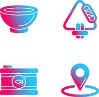 Bowling and Carabiner Icon vector